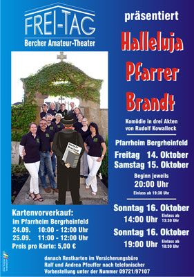 Plakat Halleluja Pfarrer Brandt