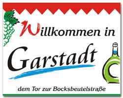 Ortseingangsschild der Gemeinde Garstadt