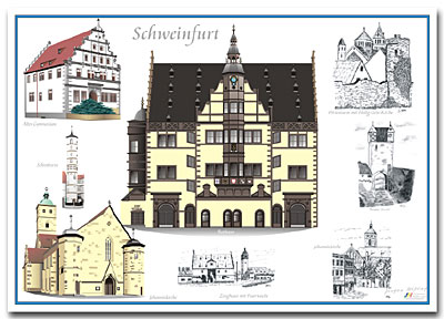Historische Gebäude in Schweinfurt